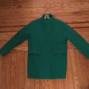 JCREW BRIGHT GREEN COAT